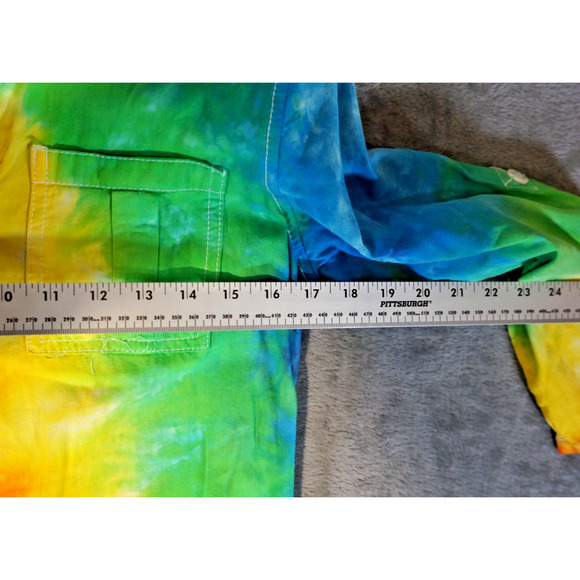 Speed Control New York Artisan Hand Dyed Rainbow Tie‑Dye Shirt Dress Size L - Picture 8 of 10